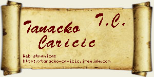 Tanacko Caričić vizit kartica